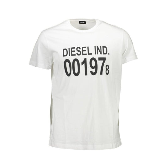 Diesel – Weißes T-Shirt aus Baumwolle für Herren