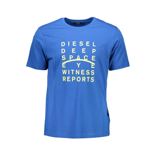 Diesel – Blaues Baumwoll-T-Shirt für Herren