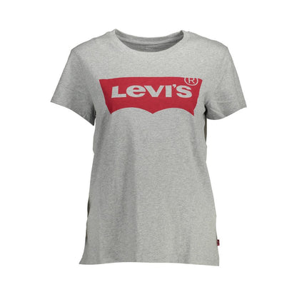 Levi's Graues Baumwoll-T-Shirt für Damen