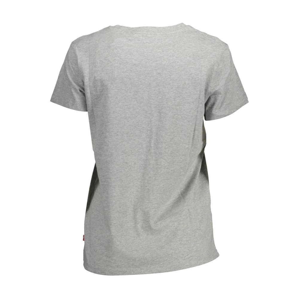 Levi's Gray Cotton Women T-Shirt