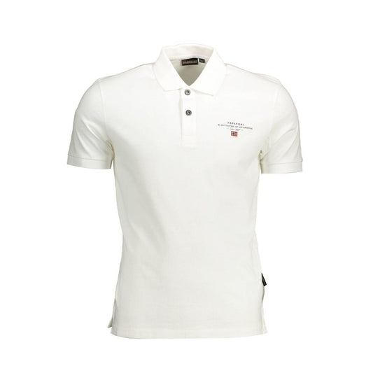 Napapijri Poloshirt für Herren, weiß, aus Baumwolle