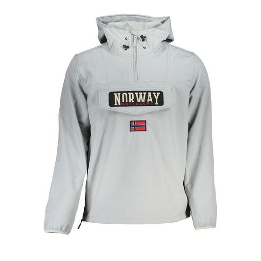 Graue Softshell-Kapuzenjacke „Norwegen 1963“