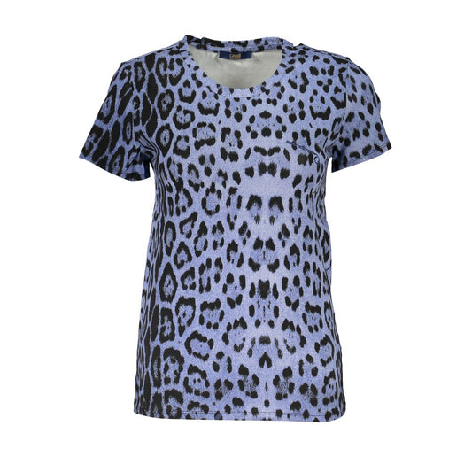 Cavalli Class – Hellblaue Baumwolltops und T-Shirts