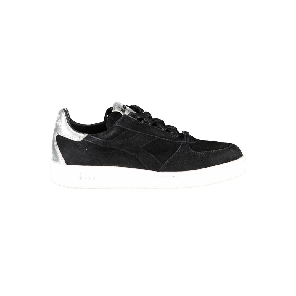 Diadora – Schwarze Leder-Sneaker für Damen