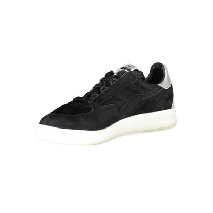 Diadora – Schwarze Leder-Sneaker für Damen