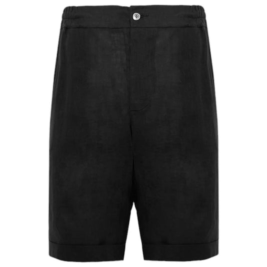 Alpha Studio Black Linen Short