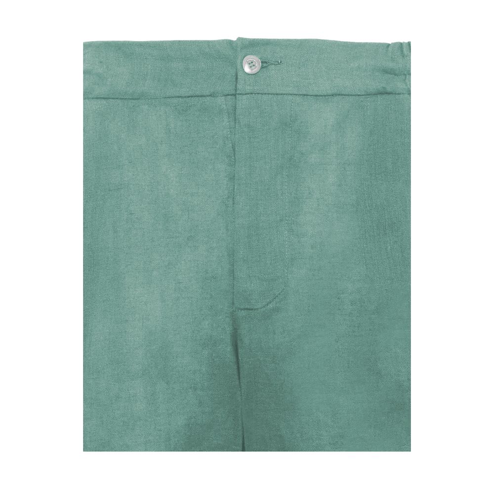 Alpha Studio Green Linen Short