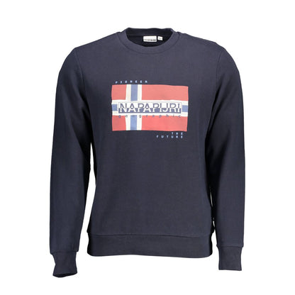 Napapijri Blue Cotton Men Sweater