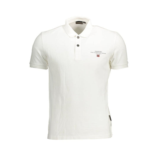 Napapijri Poloshirt für Herren, weiß, aus Baumwolle