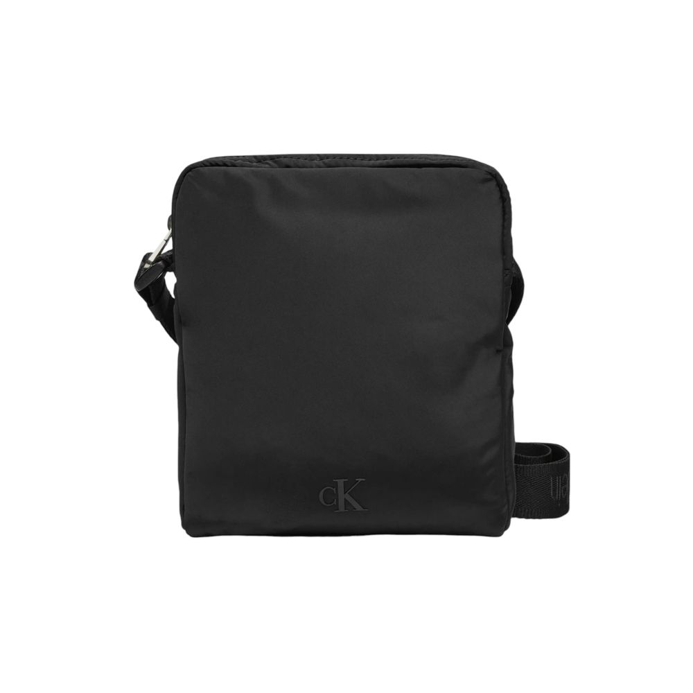 Calvin Klein Black Recycled Polyester Messenger Bag