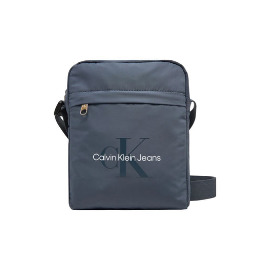 Calvin Klein Jeans Blue Recycled Polyester Messenger Bag