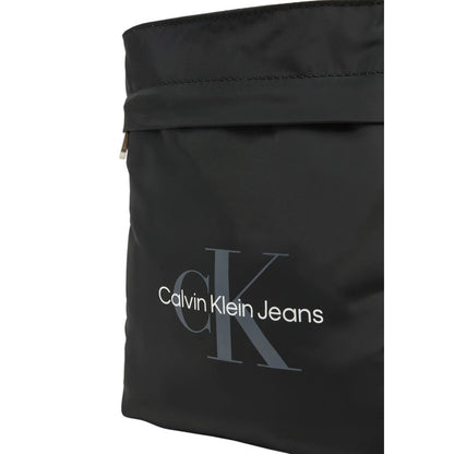 Calvin Klein Jeans Black Recycled Polyester Messenger Bag