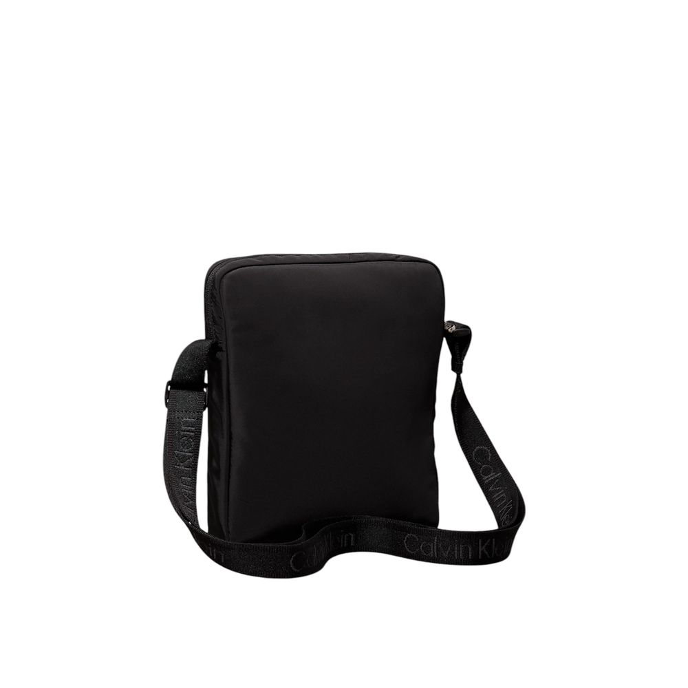 Calvin Klein Black Recycled Polyester Messenger Bag