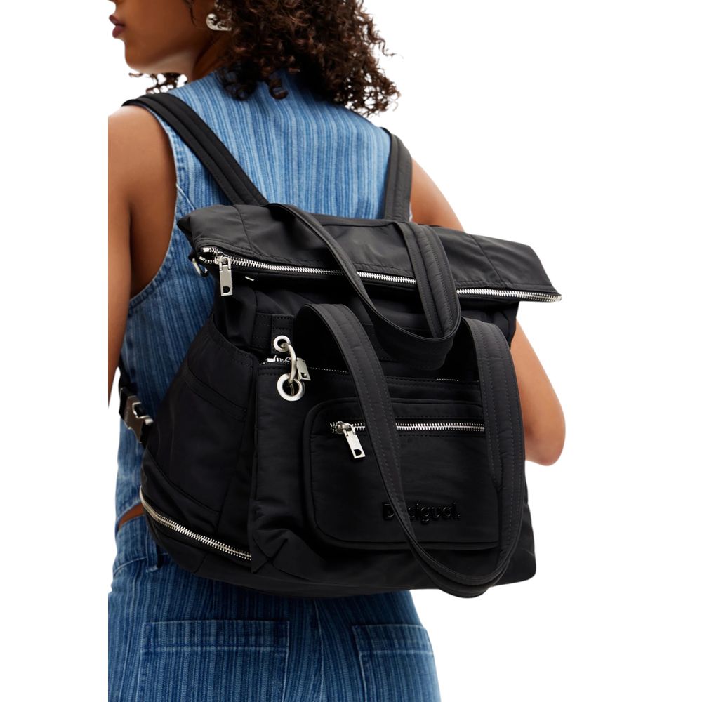 Desigual Black Polyethylene Backpack