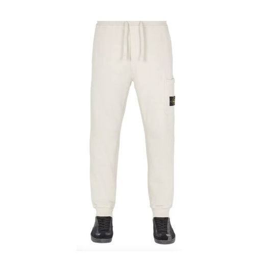 Stone Island Beige Cotton Men's Tracksuit Trouser