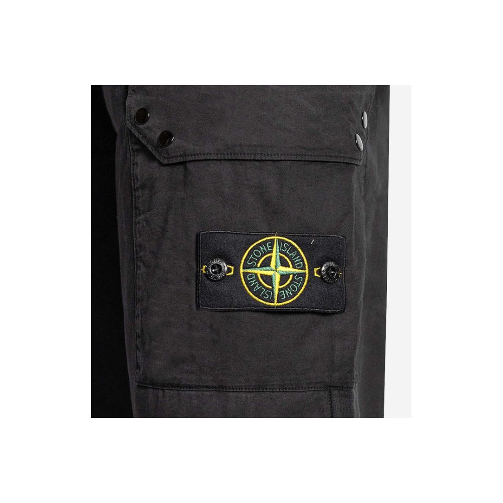 Stone Island Black Cotton Men's Track Pant