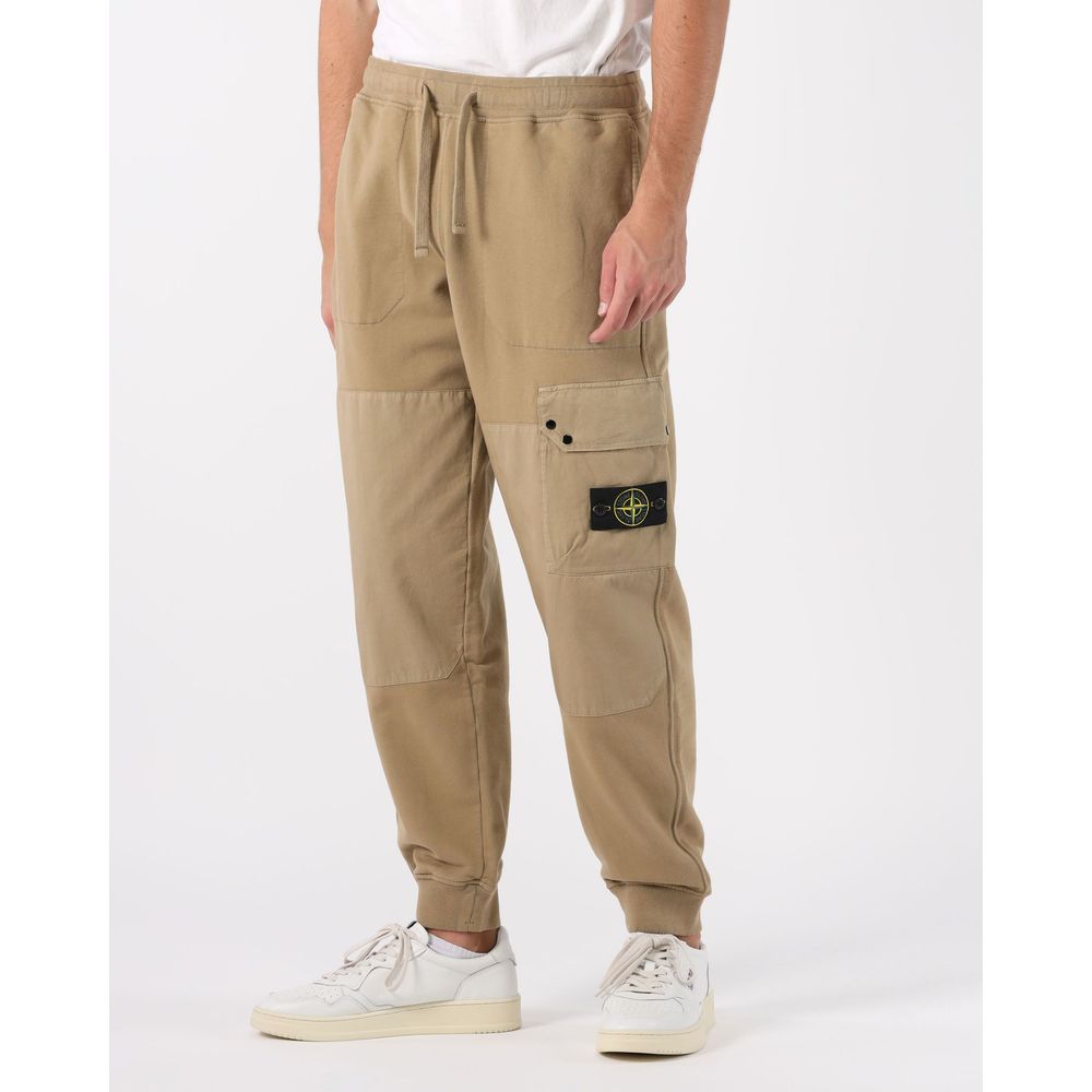 Stone Island Beige Cotton Jeans & Pant