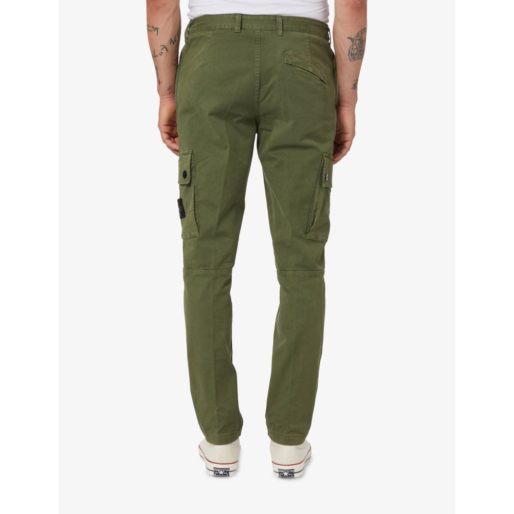 Stone Island Green Cotton Jeans & Pant