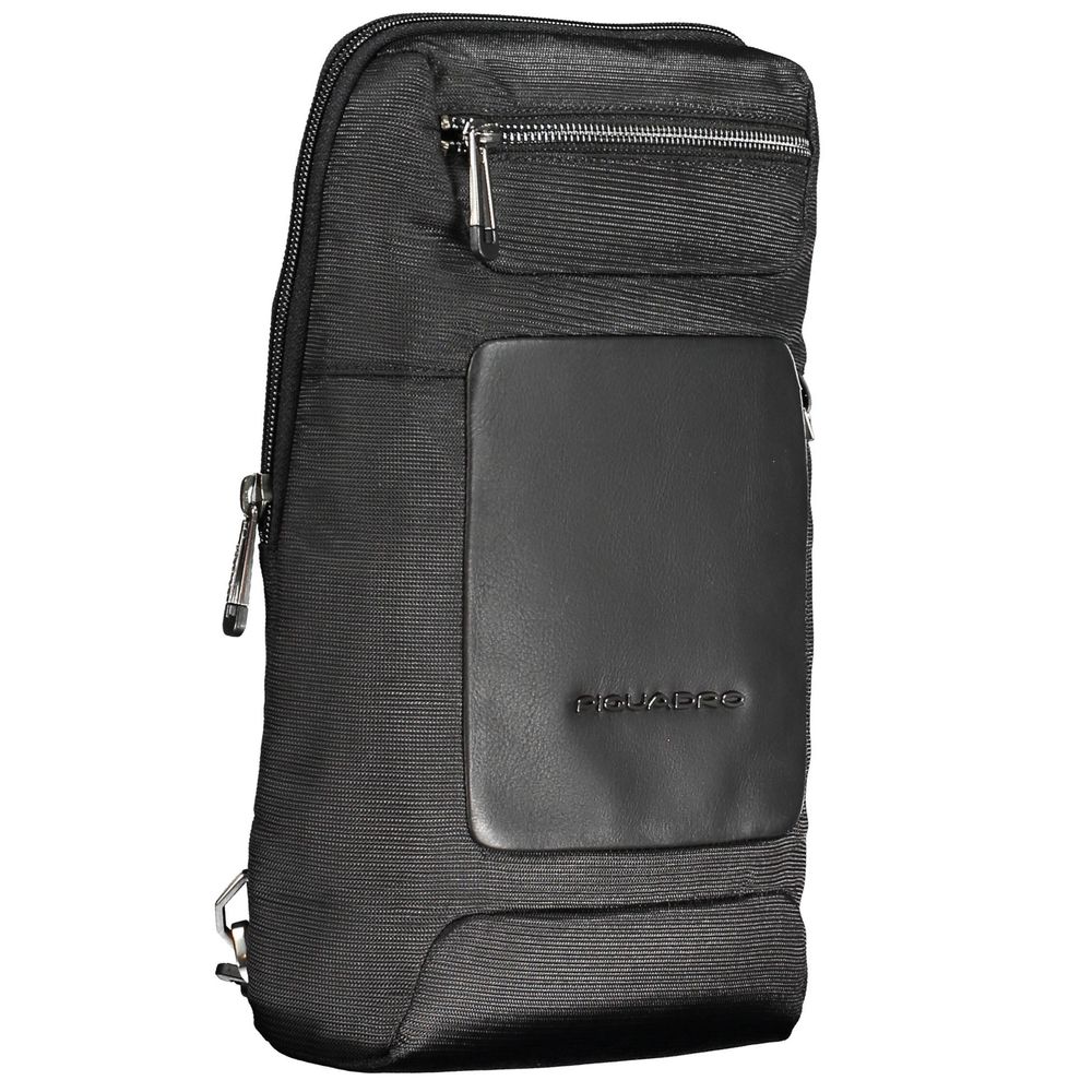 Piquadro Black RPET Men Shoulder Bag