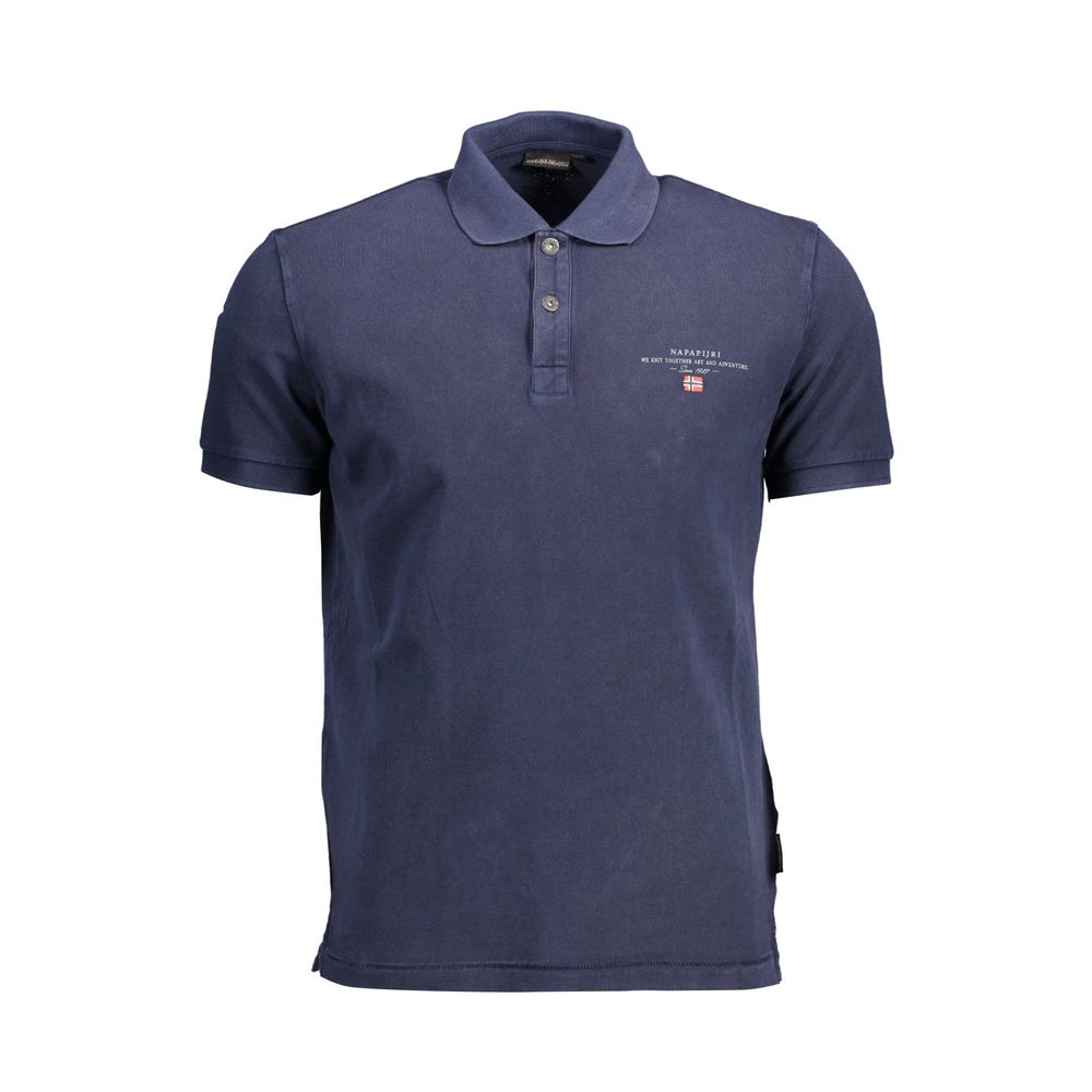 Napapijri Herren-Poloshirt aus blauer Baumwolle