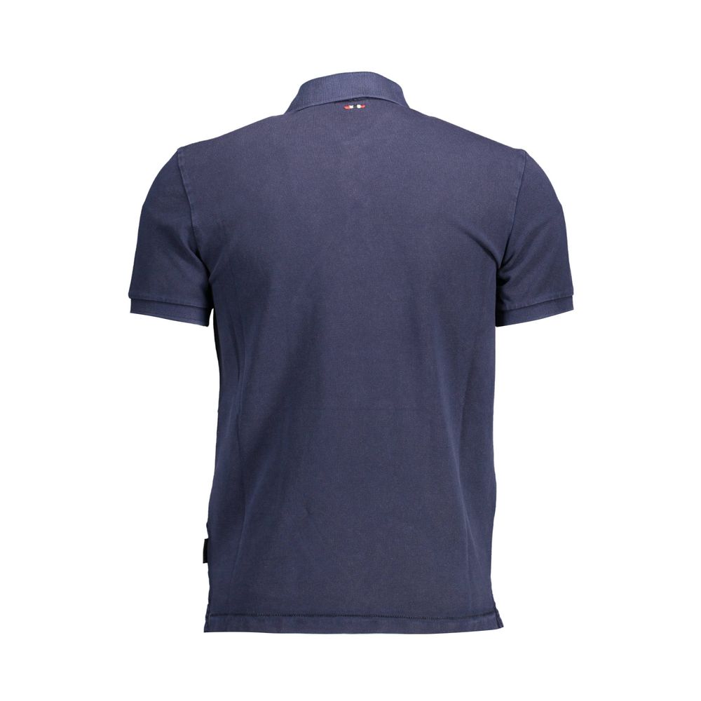 Napapijri Herren-Poloshirt aus blauer Baumwolle