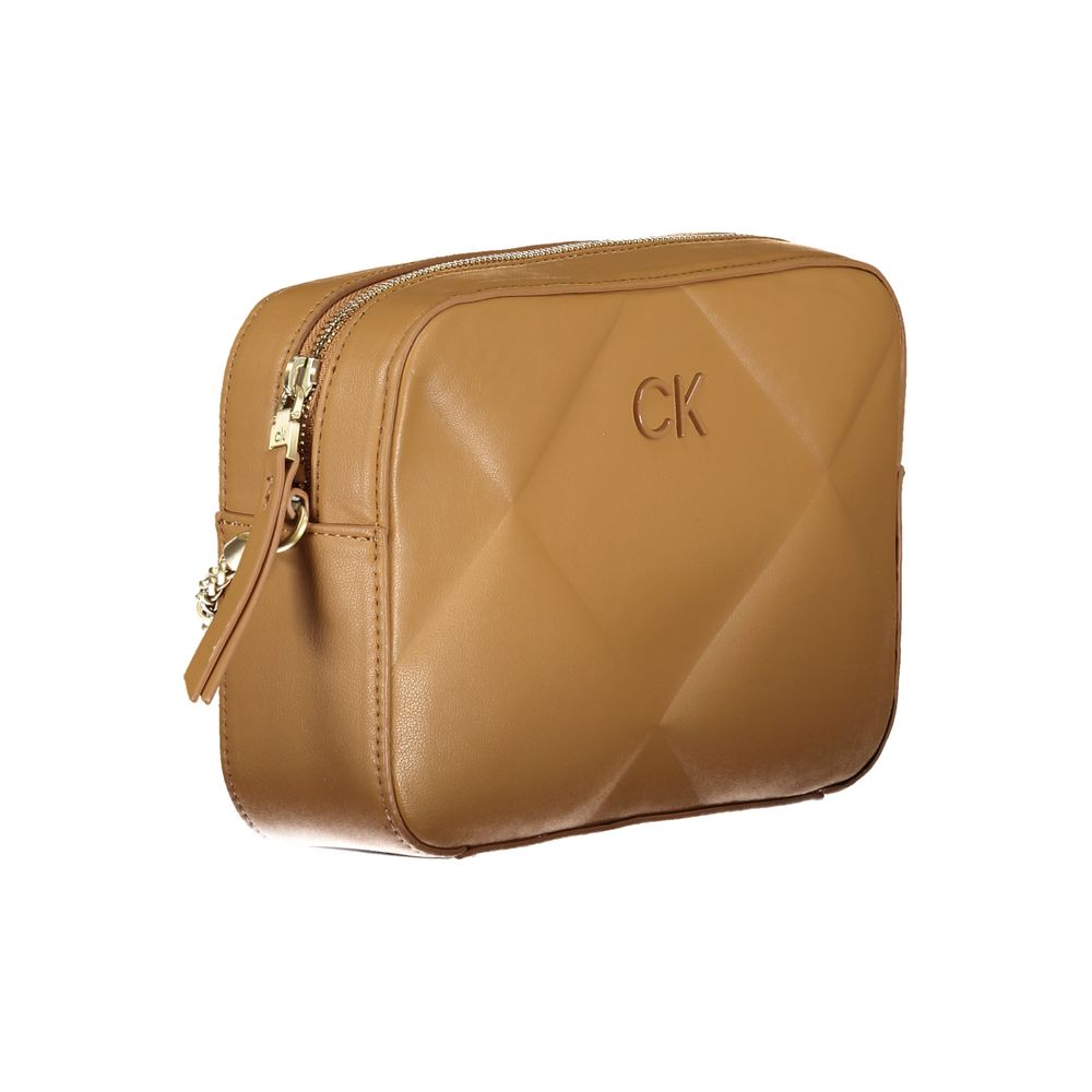 Calvin Klein – Braune Polyester-Handtasche