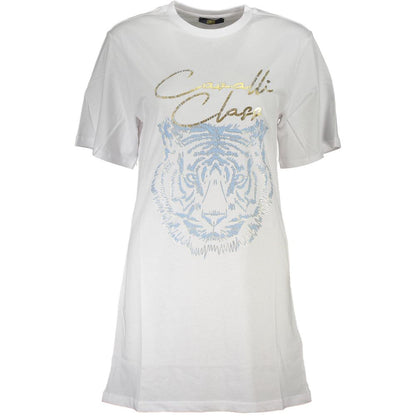 Cavalli Class White Cotton Women T-Shirt