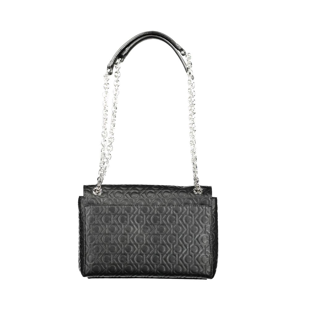 Calvin Klein – Schwarze Handtasche aus Polyester für Damen