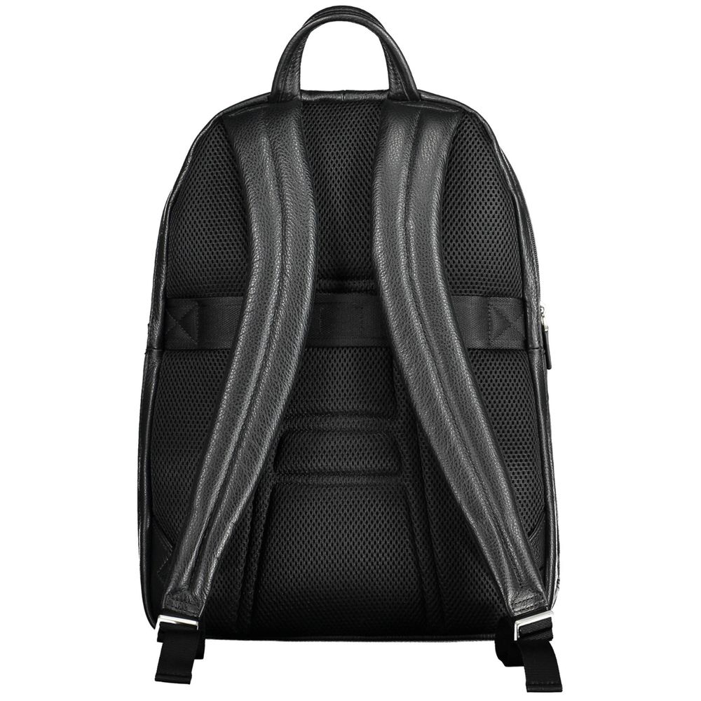 Piquadro - Schwarzer Lederrucksack für Herren