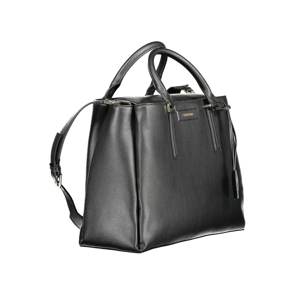 Calvin Klein – Schwarze Handtasche aus Polyester für Damen