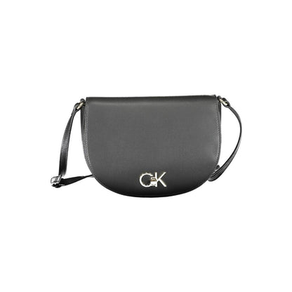 Calvin Klein – Schwarze Handtasche aus Polyester für Damen