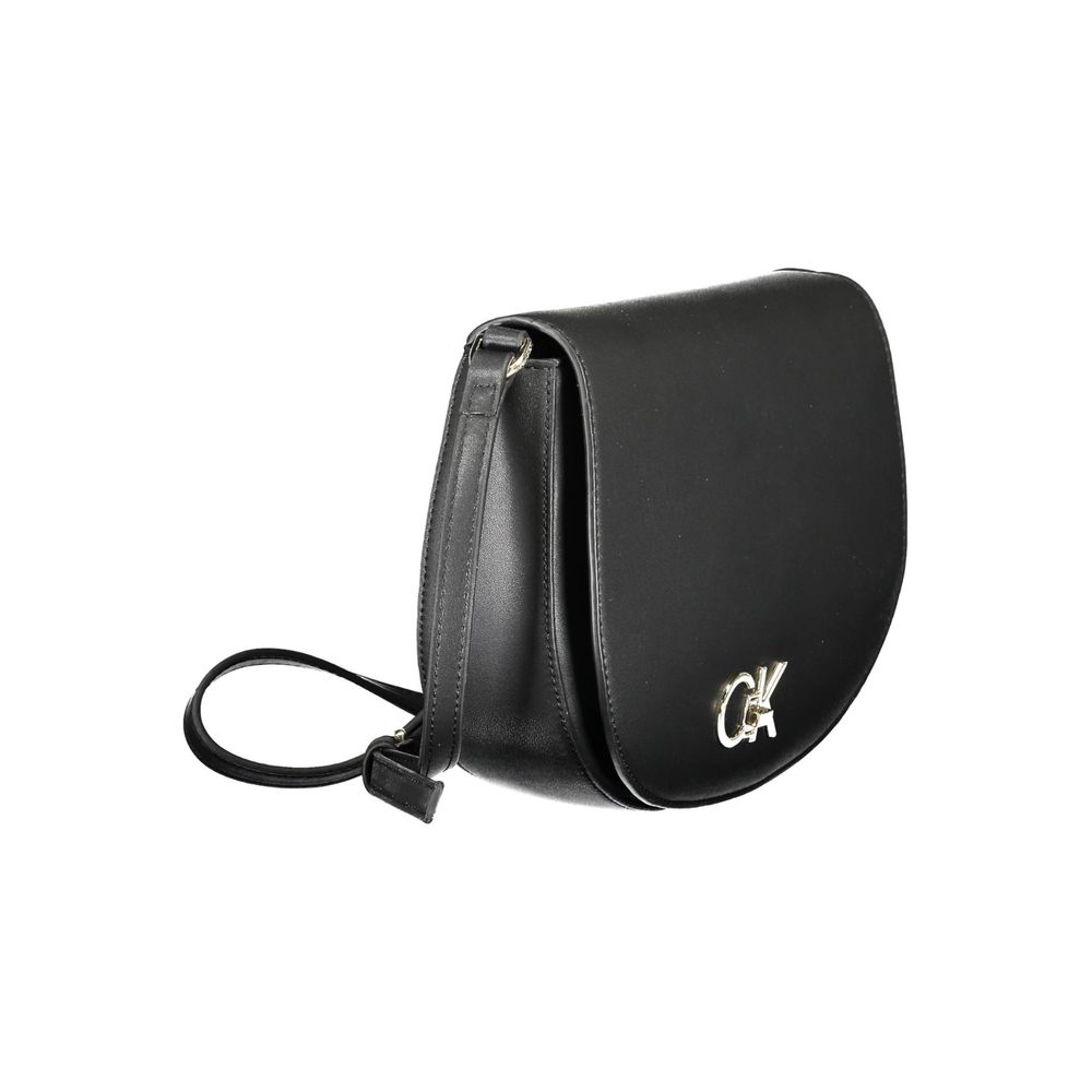 Calvin Klein – Schwarze Handtasche aus Polyester für Damen