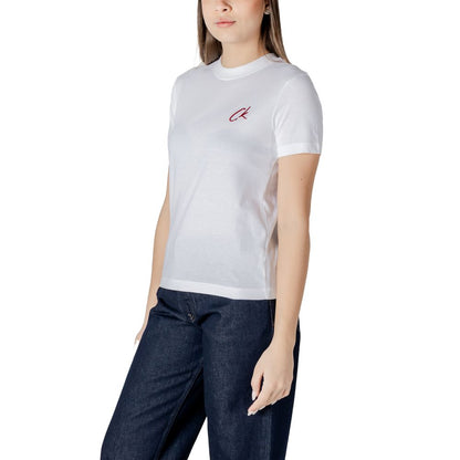 Calvin Klein Jeans White Cotton Rigenerato Tops & T-Shirt