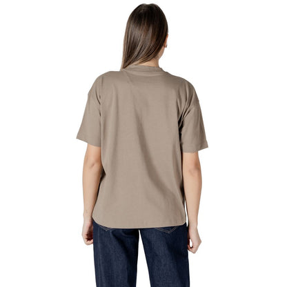 Calvin Klein Jeans Beige Cotton Tops & T-Shirt