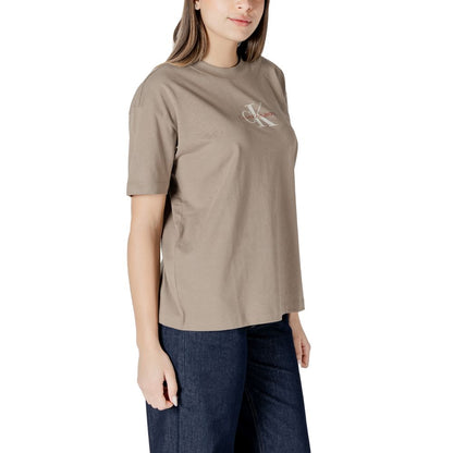 Calvin Klein Jeans Beige Cotton Tops & T-Shirt