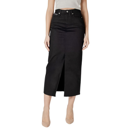 Calvin Klein Jeans Black Cotton Skirt