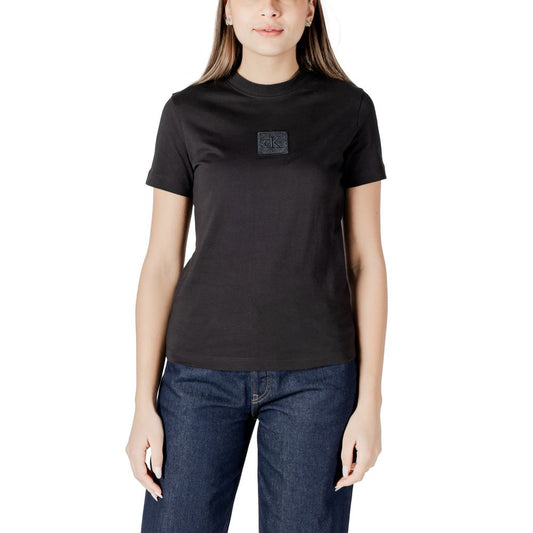 Calvin Klein Jeans Black Cotton Tops & T-Shirt