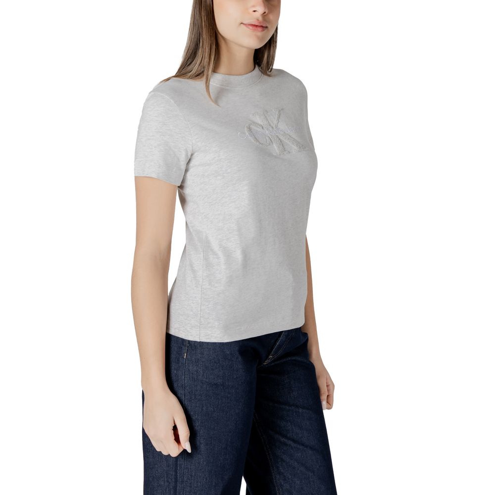 Calvin Klein Jeans Gray Cotton Tops & T-Shirt