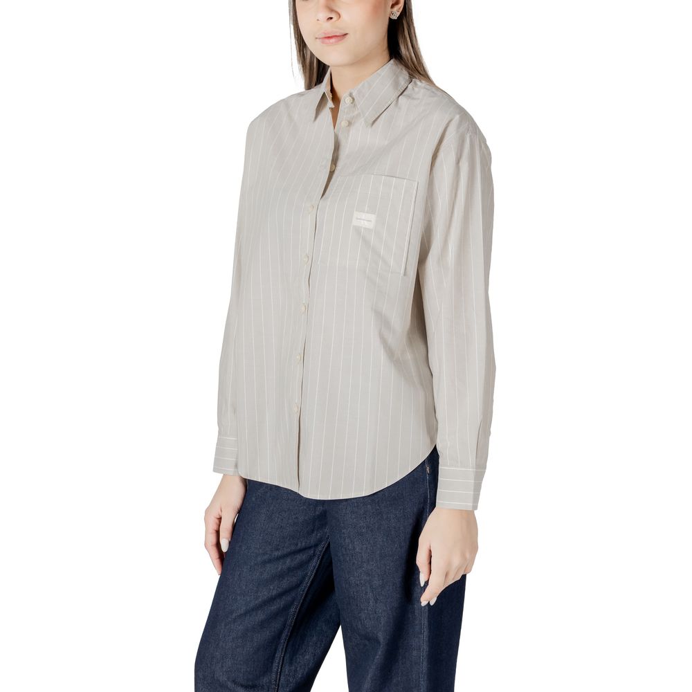 Calvin Klein Jeans Beige Cotton Shirt