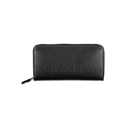 Calvin Klein – Schwarzes Polyethylen-Portemonnaie für Damen