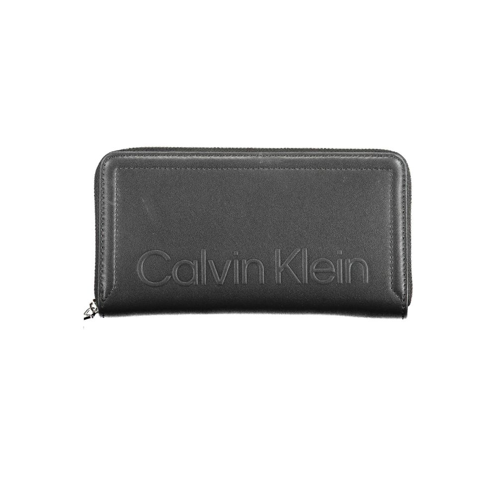 Calvin Klein – Schwarzes Polyethylen-Portemonnaie für Damen