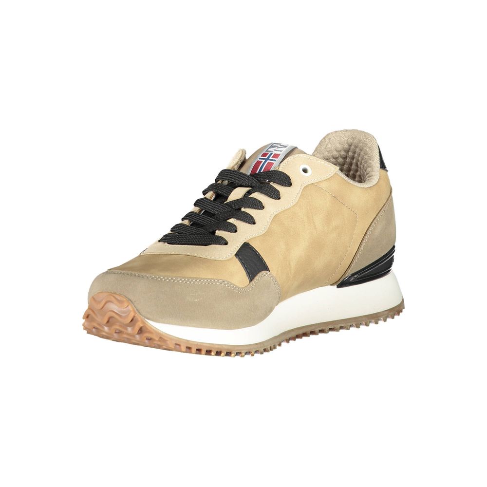 Napapijri Beige Polyester Men Sneaker