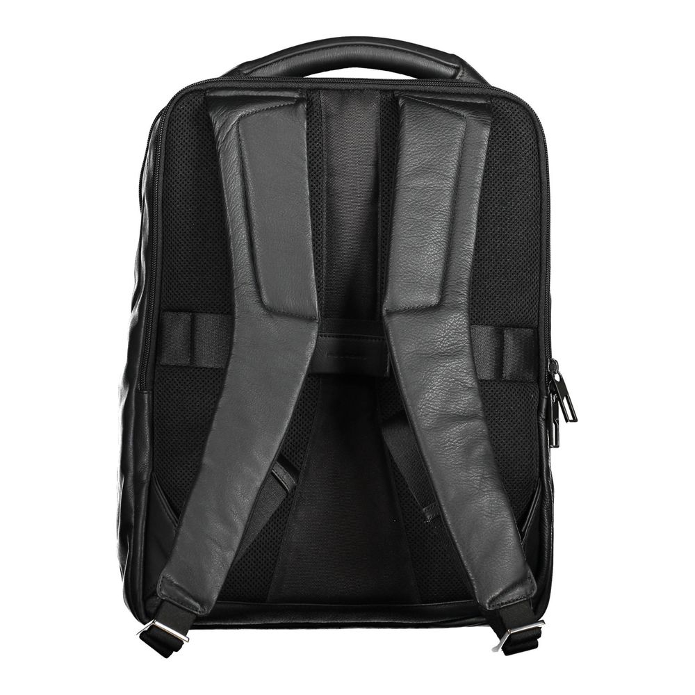 Piquadro - Schwarzer Lederrucksack für Herren