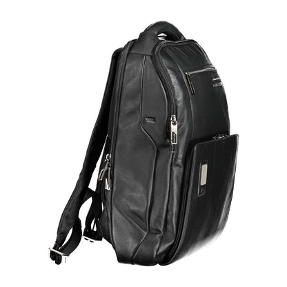 Piquadro - Schwarzer Lederrucksack für Herren