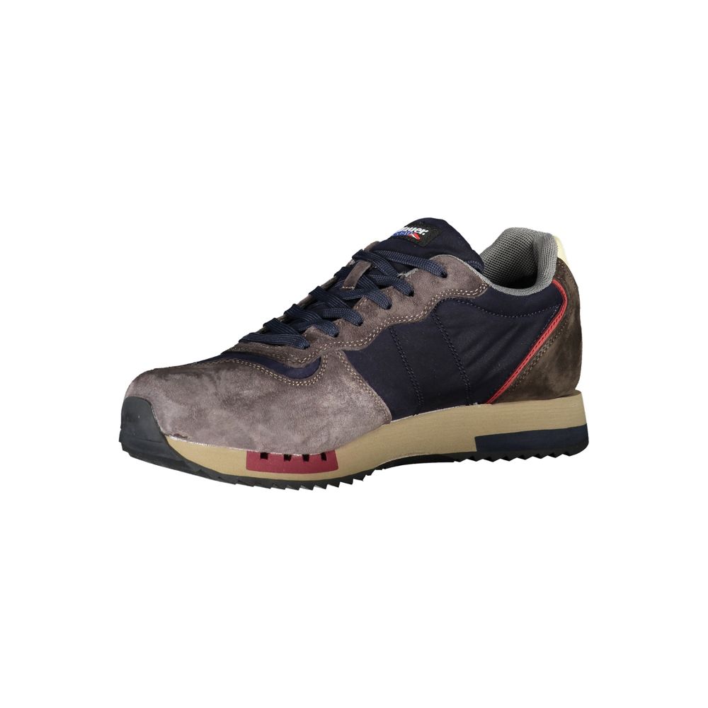 Blauer Elegante blaue Designer-Sneaker mit Kontrastakzenten