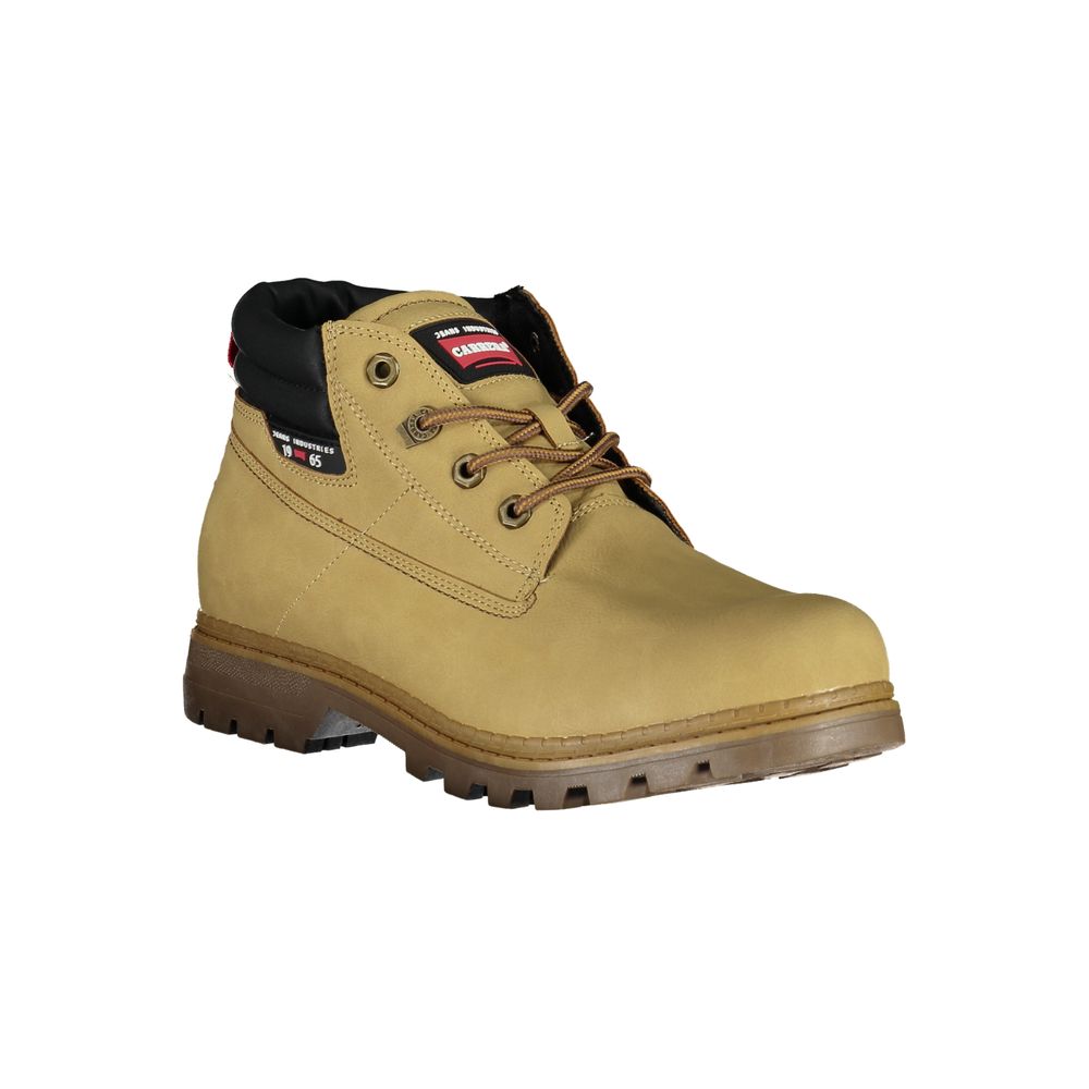 Carrera – Beige Schnürstiefel mit Kontrastdetails