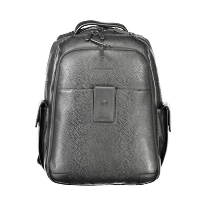 Piquadro Black Leather Men Backpack