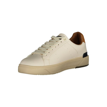 Blauer White Leather Men Sneaker