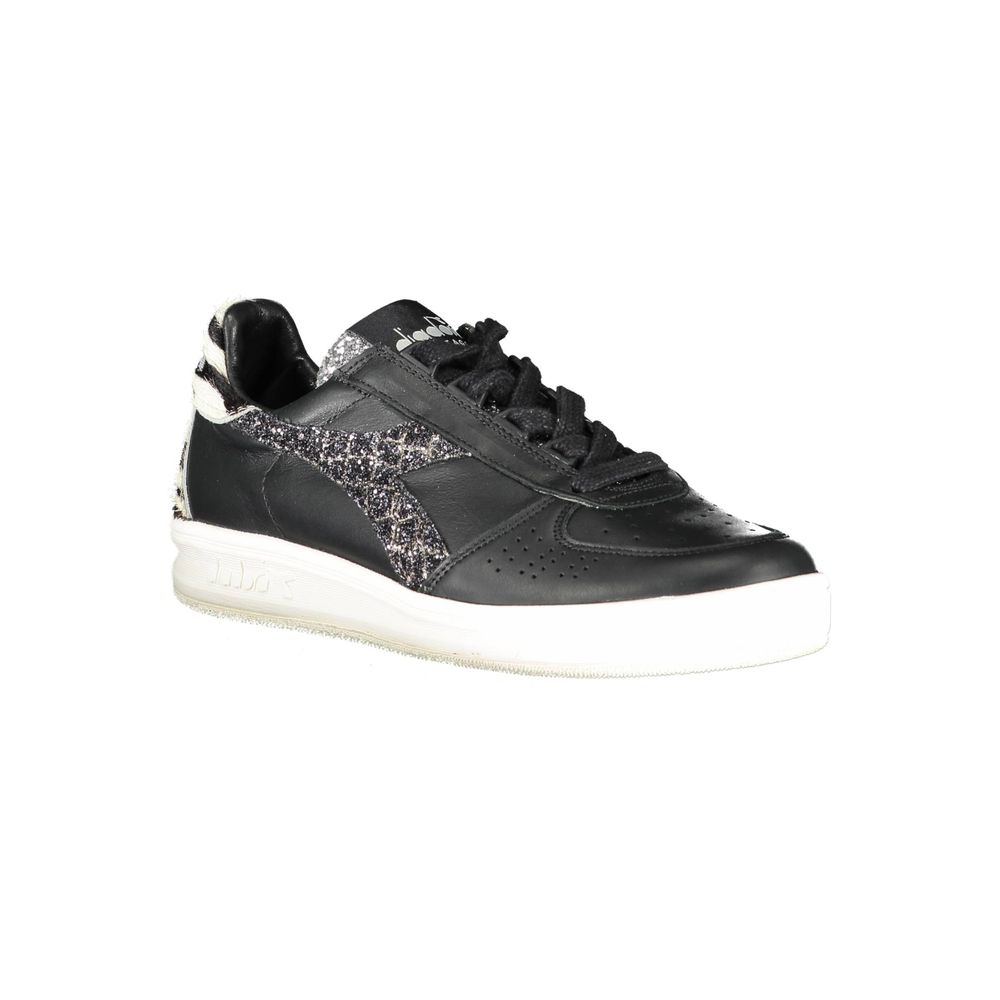 Diadora – Schwarze Leder-Sneaker für Damen