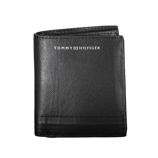 Tommy Hilfiger – Schwarze Leder-Geldbörse für Herren